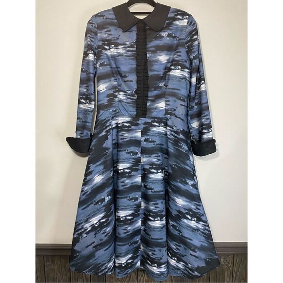 Size L/XL, Blackbird Studios slow fashion in blue and black celestial print. - Picture 1 of 10